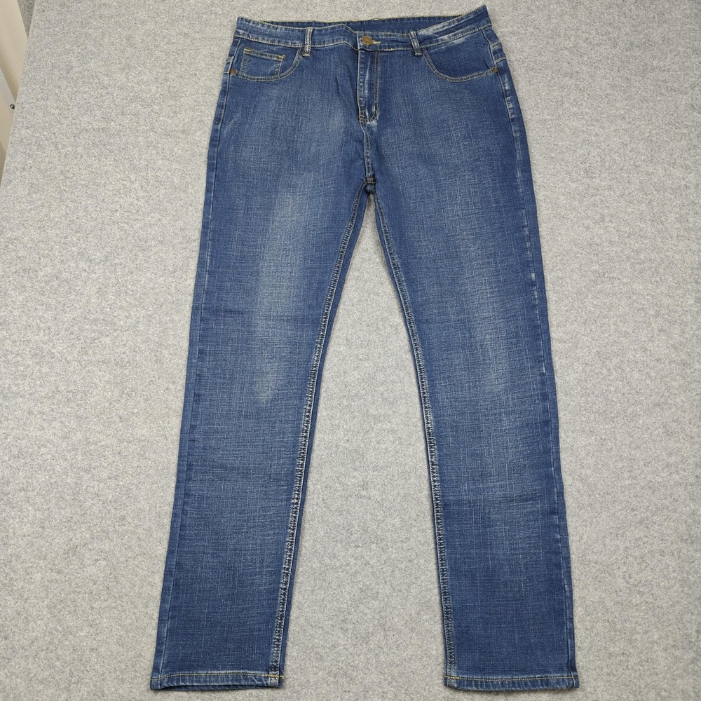Jeans Wear Jeans Mens 36x32 Blue Medium‎ Wash Slim Straight Stretch Denim Pants